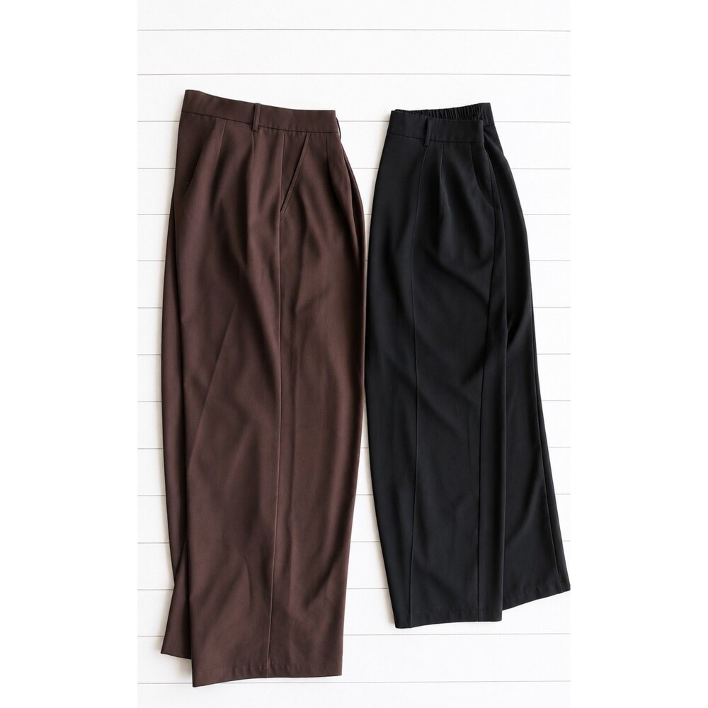 FUNYYZO & ANEWSTA 2  Pair Wide Leg Pants in Black &Brown Trouser X-Large